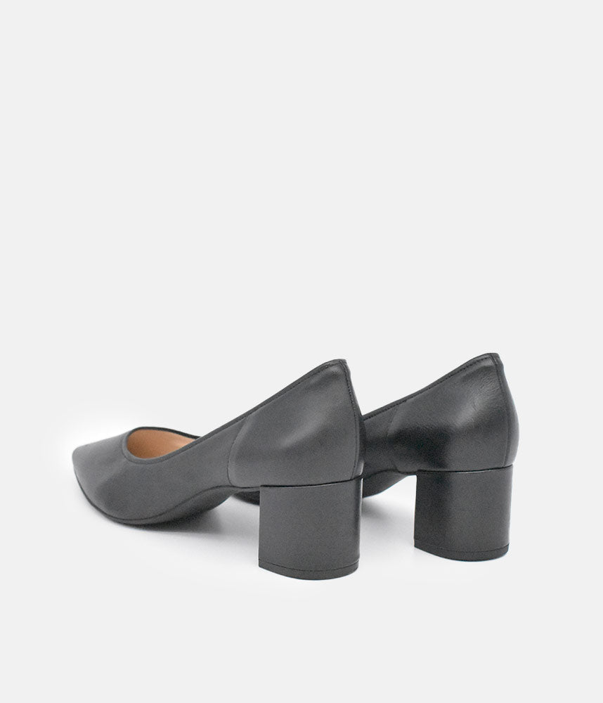 Hogl Premium Black Leather Block Heels