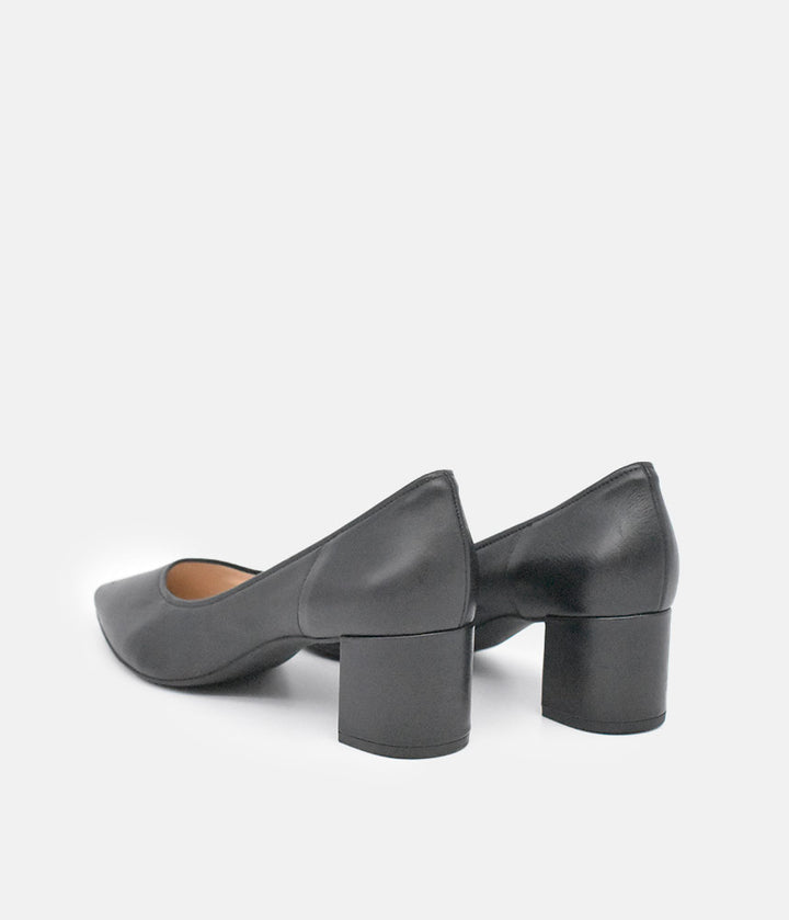 Hogl Premium Black Leather Block Heels