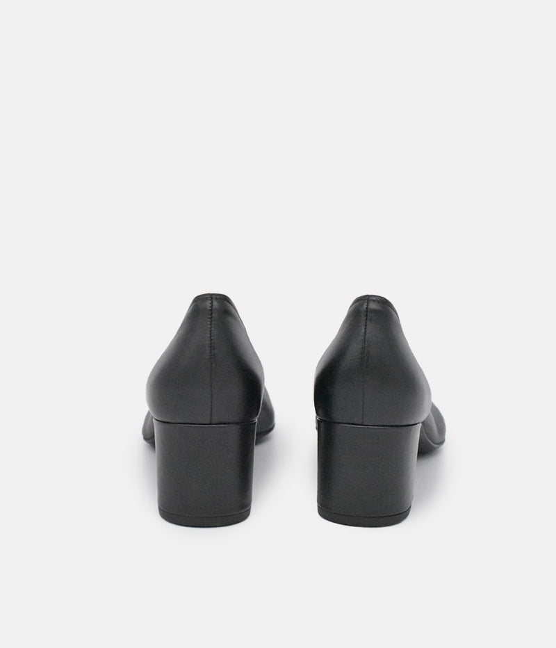 Hogl Premium Black Leather Block Heels
