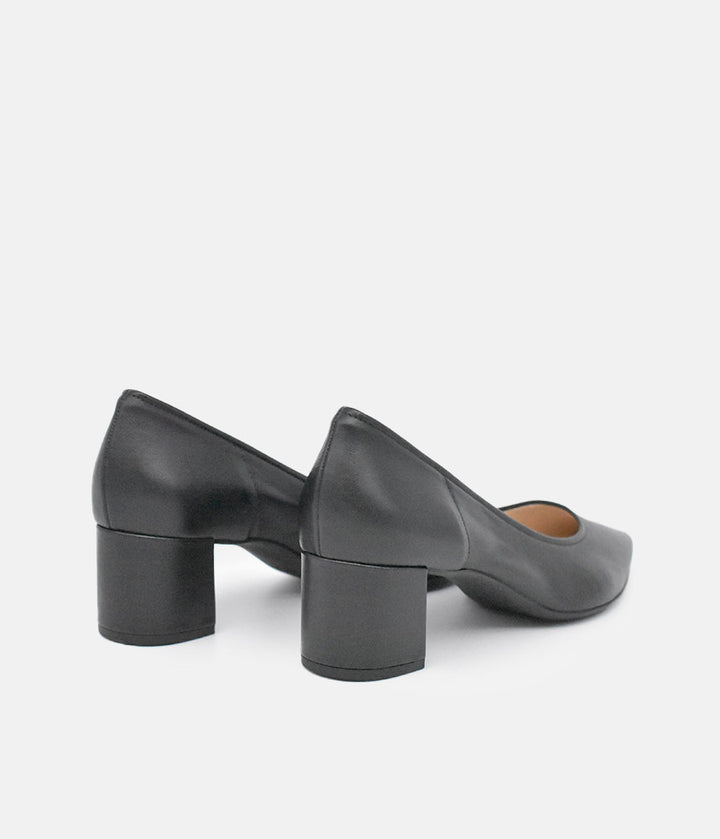 Hogl Premium Black Leather Block Heels