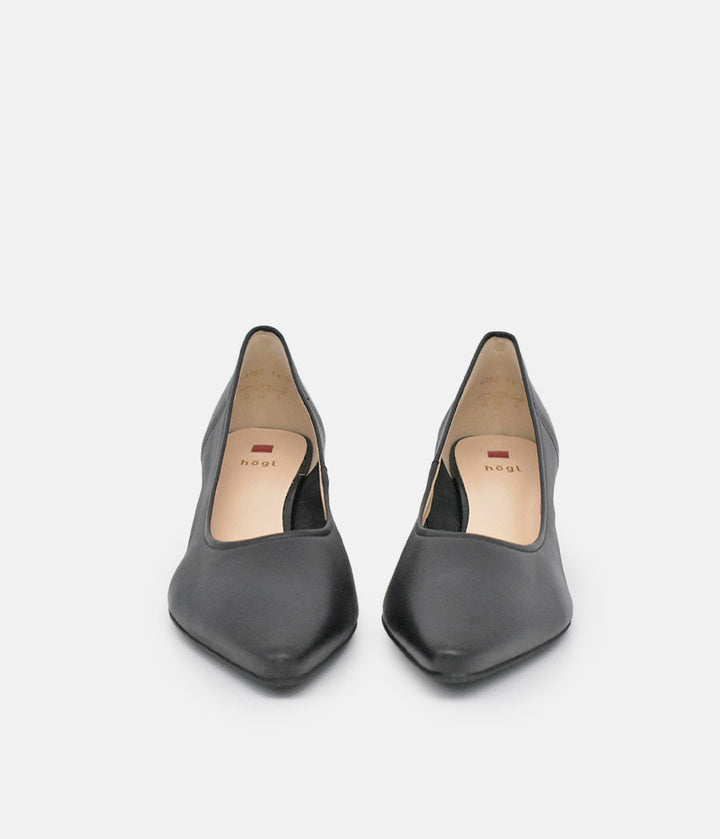 Hogl Premium Black Leather Block Heels