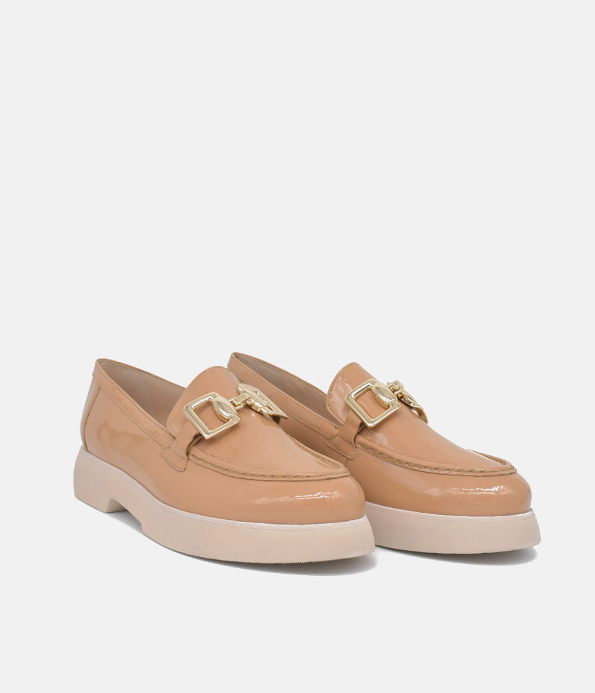 Hogl Premium Patent Leather Coffee Loafers – Tall Size