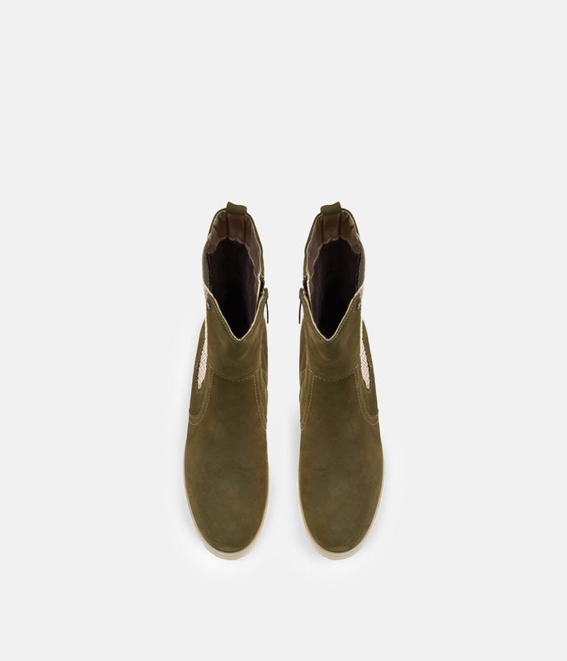 Tamaris Khaki Chelsea Style Ankle Boots
