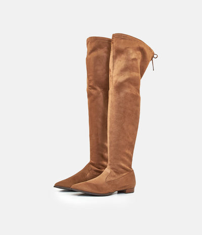 Fabulous Over The Knee Brown Suede Boots