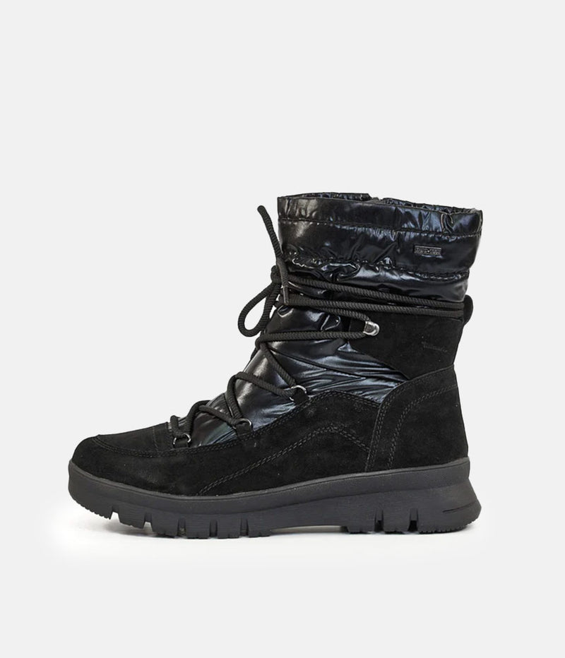 Tamaris Black Combi Winter Boots