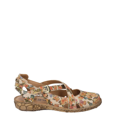 Josef Seibel Pretty Beige Floral Closed Toe Sandals