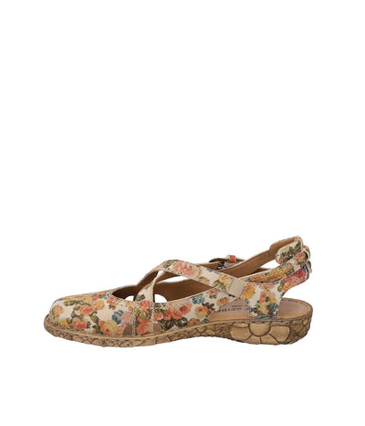 Josef Seibel Pretty Beige Floral Closed Toe Sandals