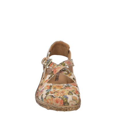 Josef Seibel Pretty Beige Floral Closed Toe Sandals