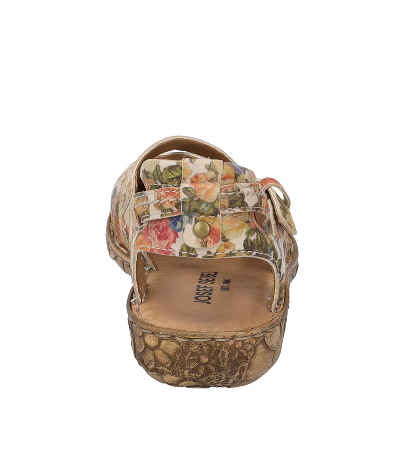 Josef Seibel Pretty Beige Floral Closed Toe Sandals