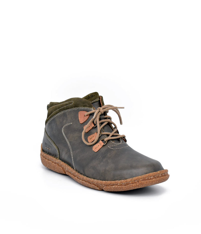 Josef Seibel Cosy Moss Green Ankle Boots