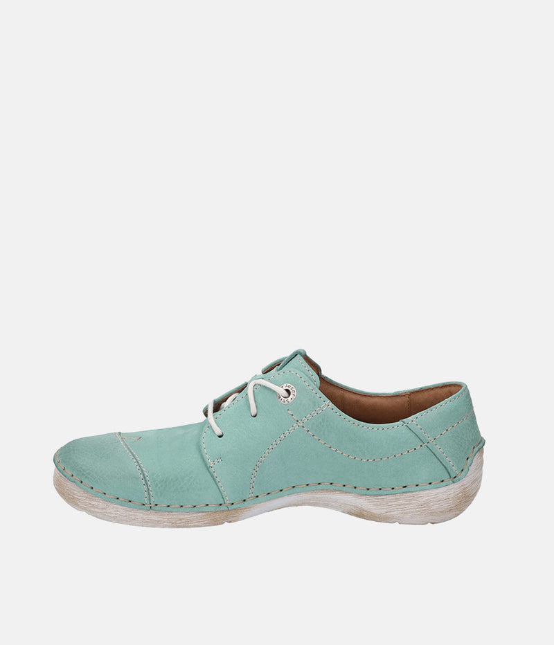 Josef Seibel Pretty Mint Leather Lace Up Shoe