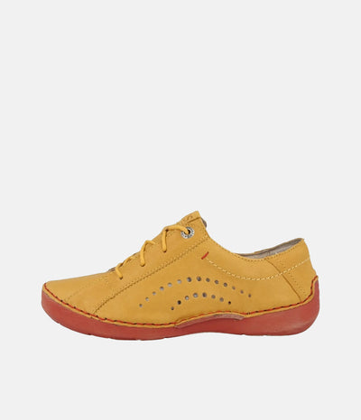 Josef Seibel Pretty Saffron Combi Leather Lace Up Shoe