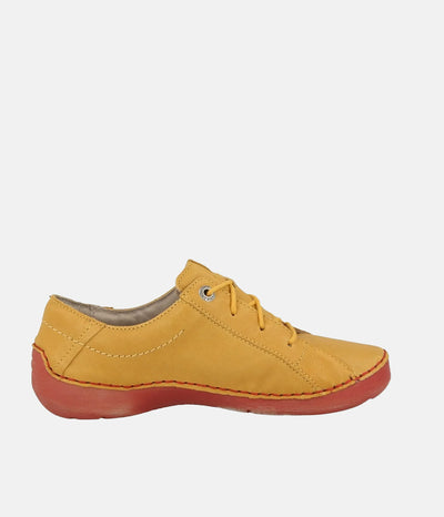 Josef Seibel Pretty Saffron Combi Leather Lace Up Shoe