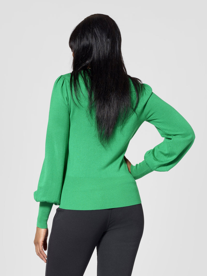Tall Green Puff Sleeve Sweater | Tall Sweater | Tall Size