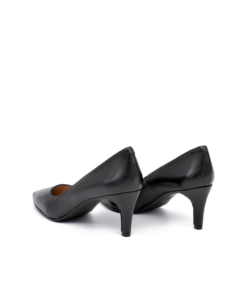 Cinderella Shoes Classic Black Leather Stiletto Heel