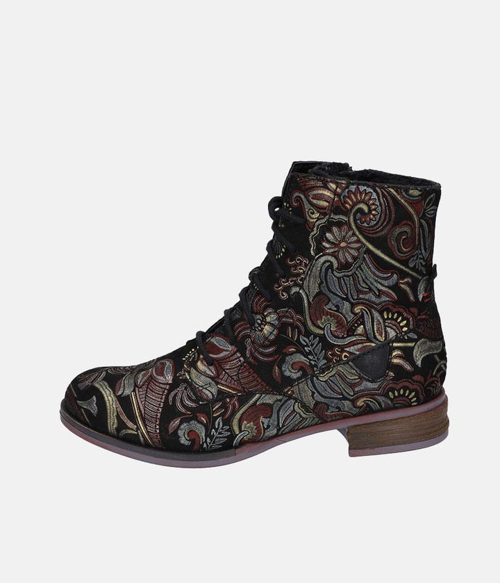 Josef Seibel Gorgeous Black Multi Lace Up Boots