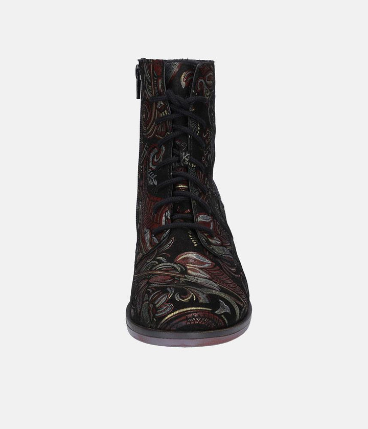 Josef Seibel Gorgeous Black Multi Lace Up Boots