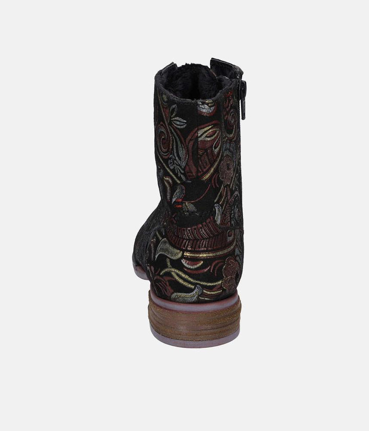 Josef Seibel Gorgeous Black Multi Lace Up Boots