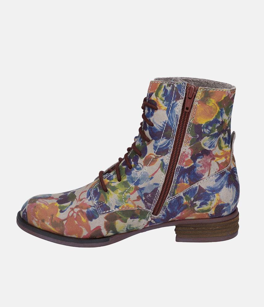 Josef Seibel Gorgeous Floral Print Lace Up Boots