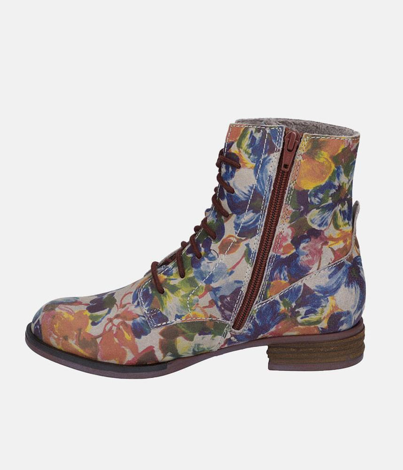 Josef Siebel Gorgeous Floral Print Lace Up Boots