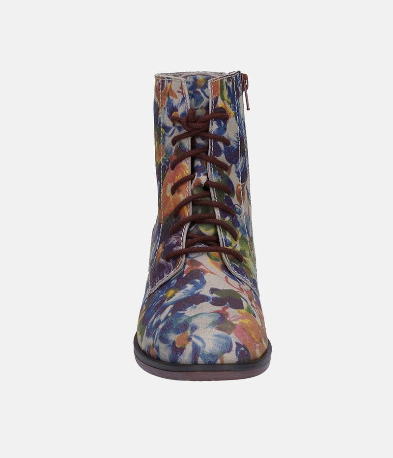 Josef Siebel Gorgeous Floral Print Lace Up Boots