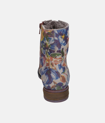 Josef Siebel Gorgeous Floral Print Lace Up Boots