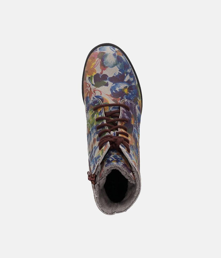 Josef Seibel Gorgeous Floral Print Lace Up Boots