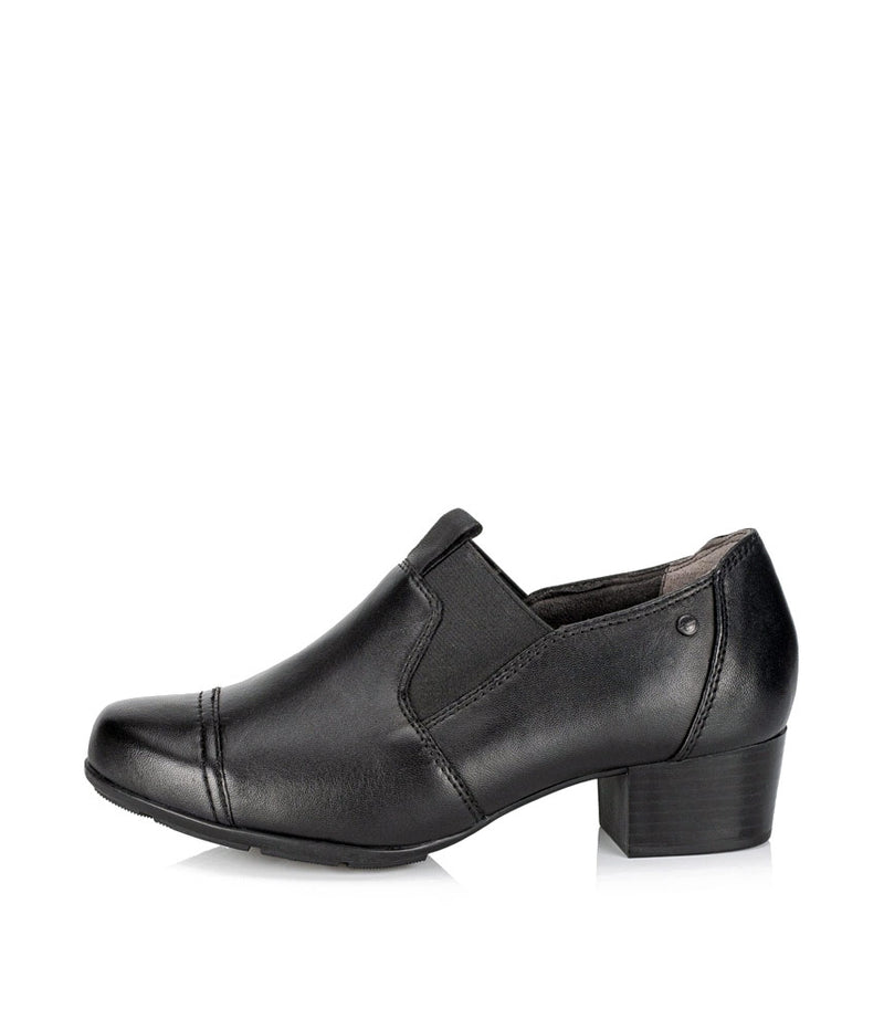 Tamaris Chic Leather Block Heel Shoe Boots