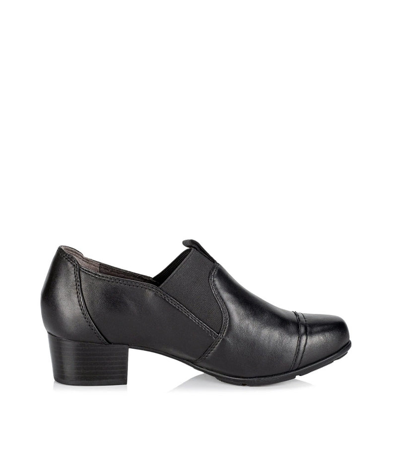 Tamaris Chic Leather Block Heel Shoe Boots