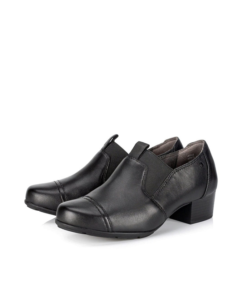 Tamaris Chic Leather Block Heel Shoe Boots