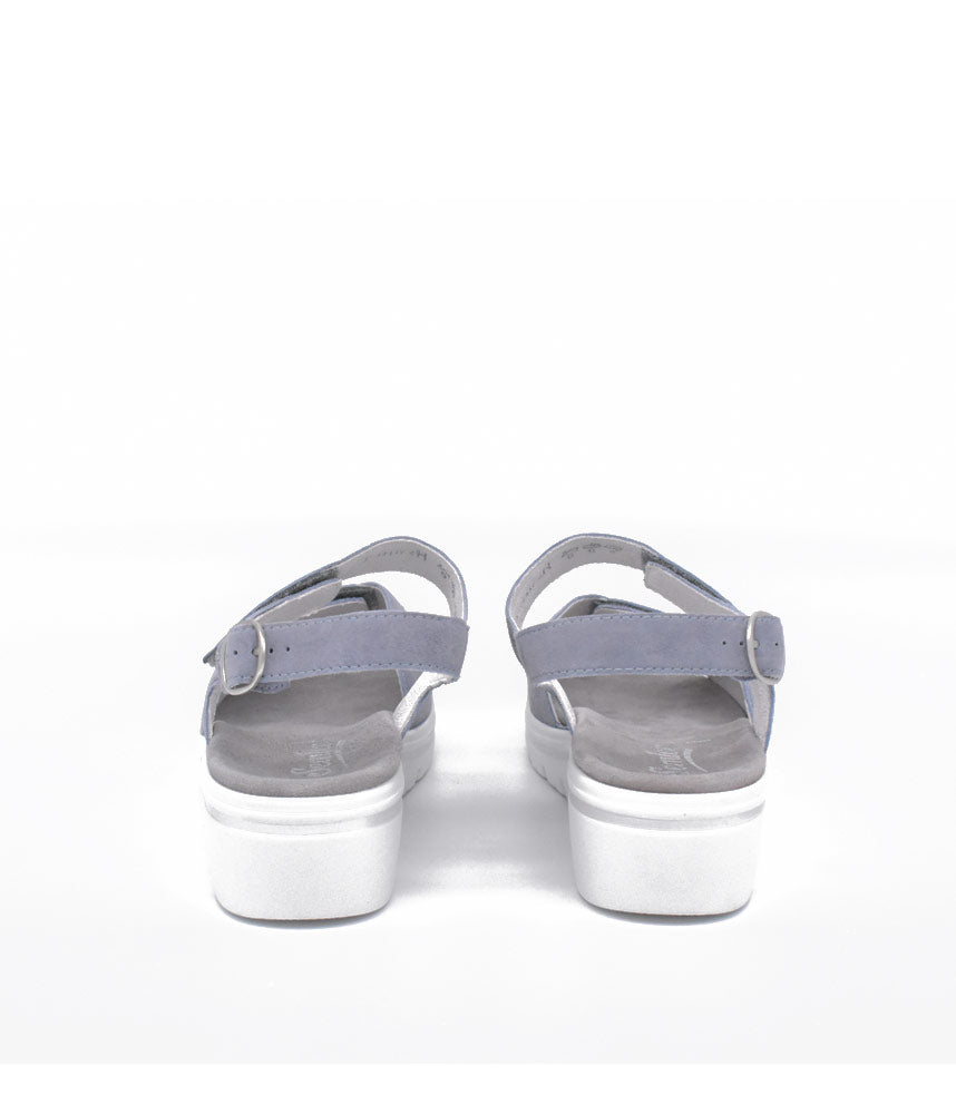 Semler Sky Blue Diamante Wedge Sandals