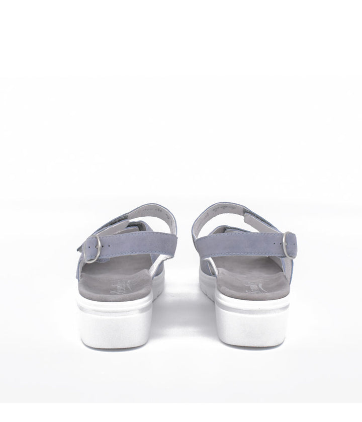 Semler Sky Blue Diamante Wedge Sandals