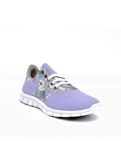 Cinderella Vegan Pretty Floral Lavender Trainers