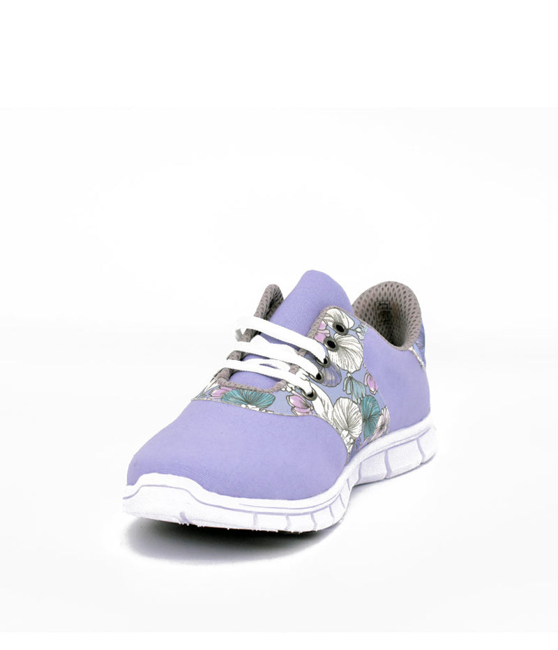 Cinderella Vegan Pretty Floral Lavender Trainers