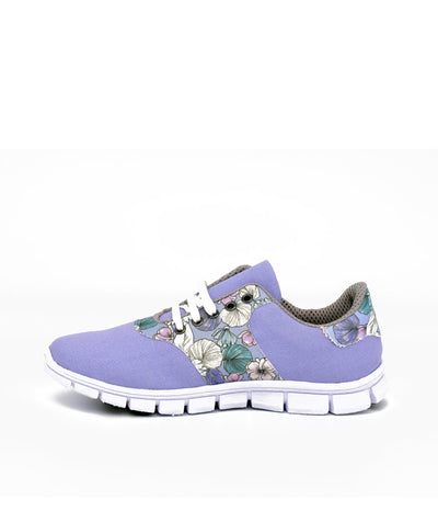 Cinderella Vegan Pretty Floral Lavender Trainers