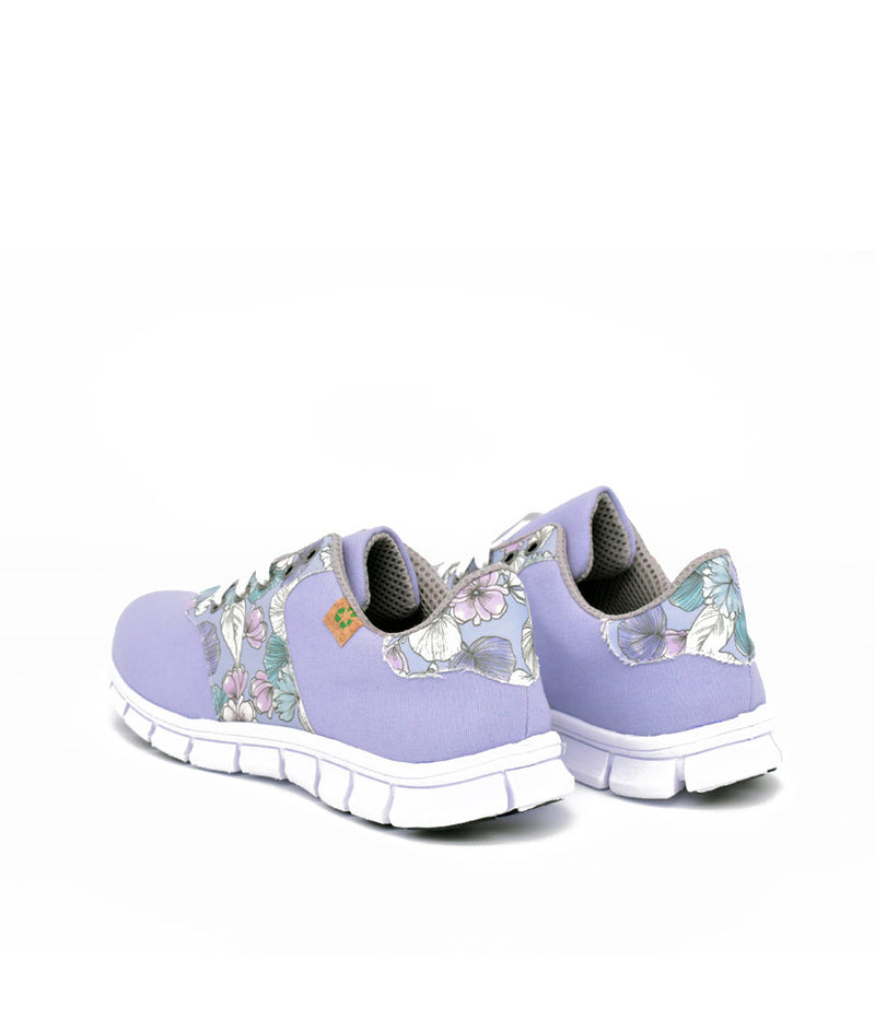 Cinderella Vegan Pretty Floral Lavender Trainers