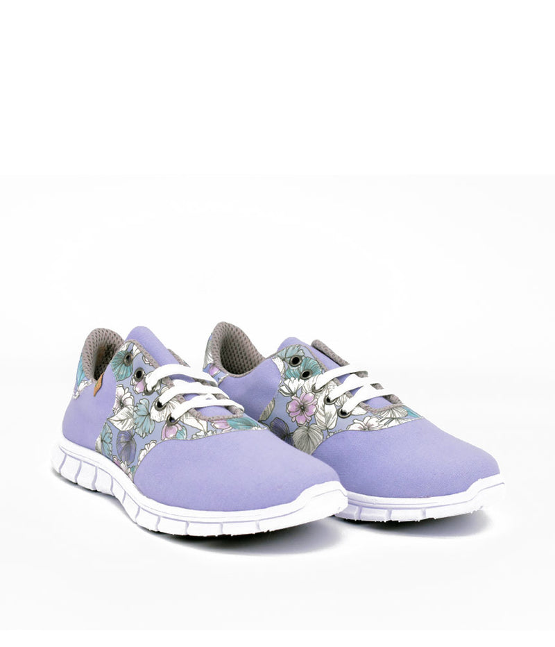 Cinderella Vegan Pretty Floral Lavender Trainers