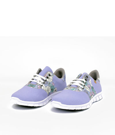 Cinderella Vegan Pretty Floral Lavender Trainers