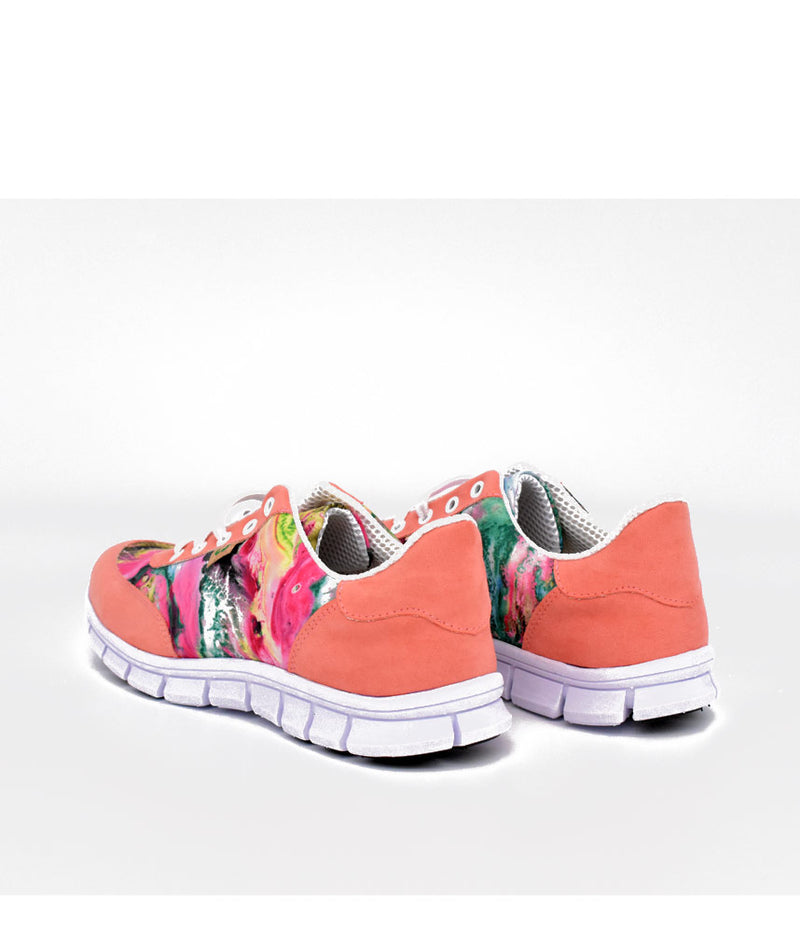 Cinderella Vegan Cute Coral Rose Trainers