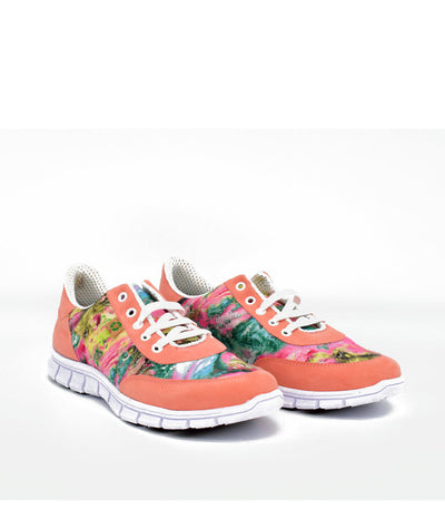 Cinderella Vegan Cute Coral Rose Trainers