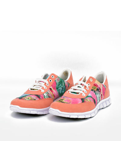 Cinderella Vegan Cute Coral Rose Trainers