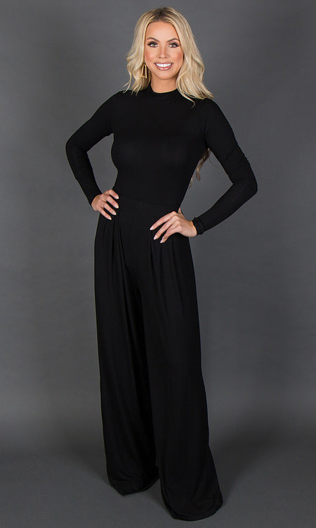Mock Neck Bodysuit - Black