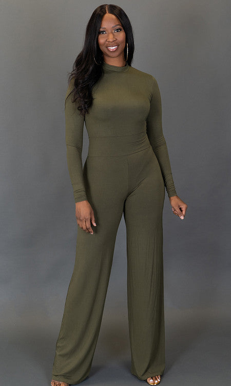Mock Neck Bodysuit - Olive