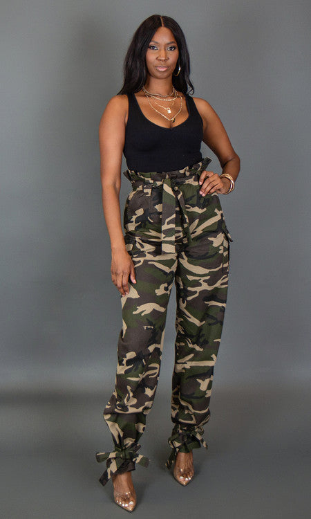 No Limit Paper Bag Cargo Pants - Camo