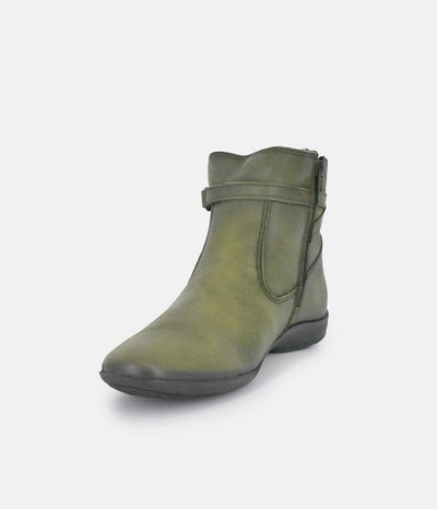 Cinderella Shoes Stylish Green Ankle Bootie