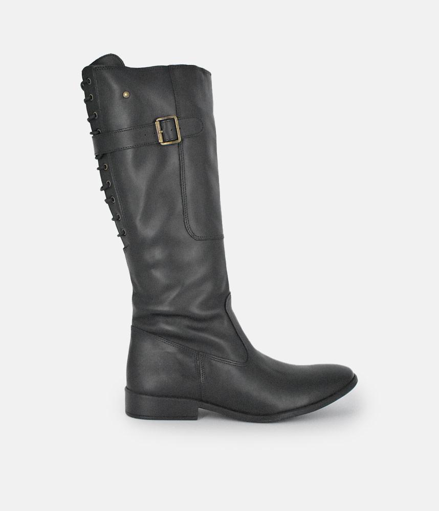 Cinderella Shoes Fashionable Long Black Leather Boots