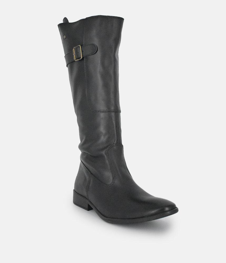Cinderella Shoes Fashionable Long Black Leather Boots