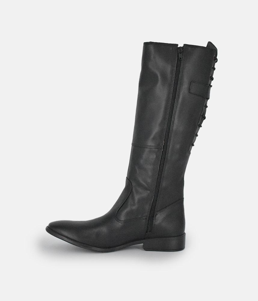 Cinderella Shoes Fashionable Long Black Leather Boots