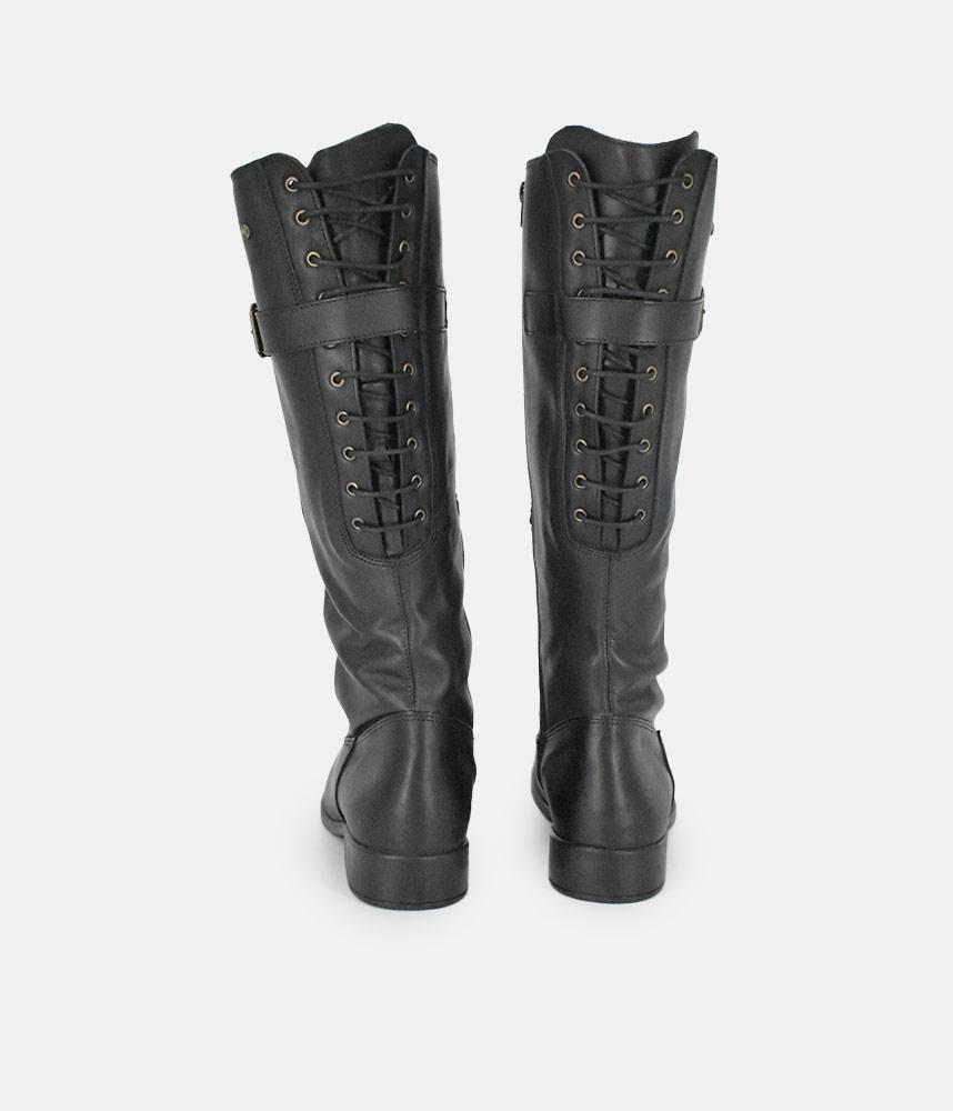 Cinderella Shoes Fashionable Long Black Leather Boots