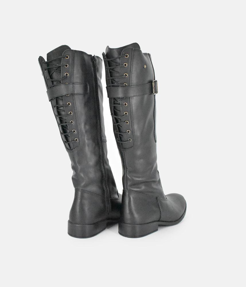 Cinderella Shoes Fashionable Long Black Leather Boots